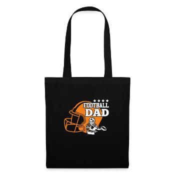 Football Papa Football Dad Papa Männer - Stoffbeutel - Schwarz - Vorne