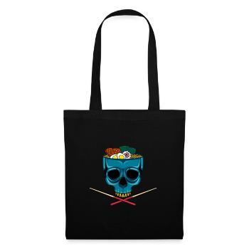 Ramen Totenkopf Ramen Bowl Nudeln japanische - Stoffbeutel - Schwarz - Vorne