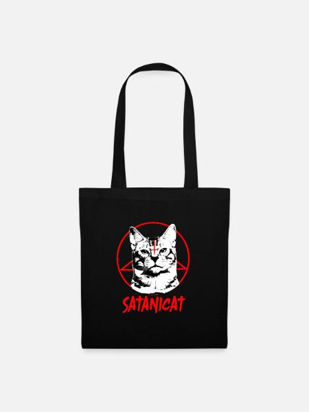 Antichrist Satanicat Satan Katze Teufel - Stoffbeutel - Schwarz