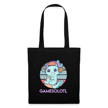 Gamesolotl Axolotl Gamer - Stoffbeutel - Schwarz - Vorne