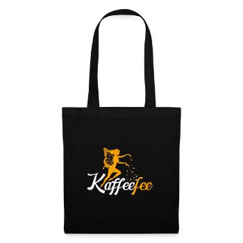 Kaffeefee Kaffee Fee Kaffee Trinker - Stoffbeutel - Schwarz - Vorne
