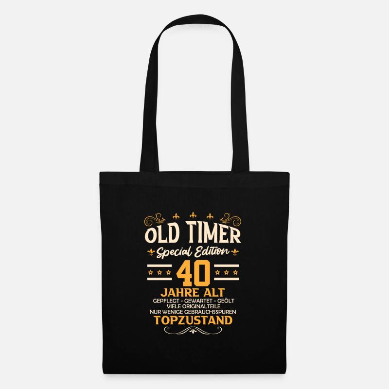 Oldtimer Modell 40 Jahre 40. Geburtstag - Stoffbeutel - Schwarz