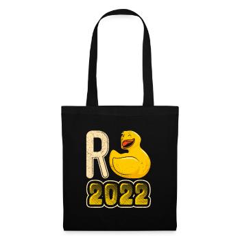 Pension 2022 Canard Pension de retraité - Sac en tissu - noir - Devant