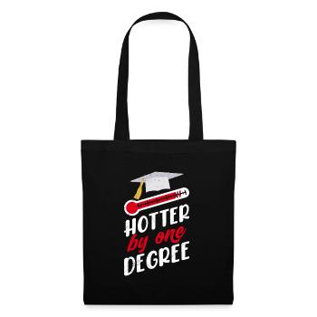 Hotter by one Degree Master Bachelor Abschluss - Stoffbeutel - Schwarz - Vorne
