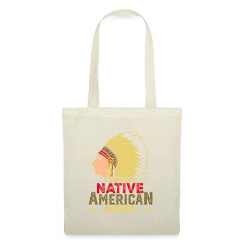 Native American Zitat Ich unterstütze Native - Stoffbeutel - Natur - Vorne