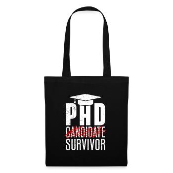 Thèse de doctorat survivant réussi - Sac en tissu - noir - Devant