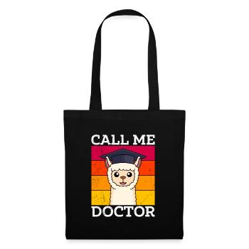 Doctorat réussi thèse de doctorat Appelez-moi Docteur - Sac en tissu - noir - Devant