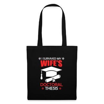 Thèse de doctorat 2022 Dissertation Épouse a survécu - Sac en tissu - noir - Devant