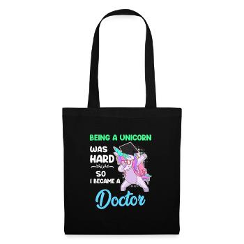 Docteur Licorne 2022 Doctorat Disputation - Sac en tissu - noir - Devant