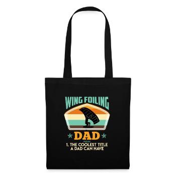 Cool Wing Surfing Dad Wing Foil Wingfoil - Stoffbeutel - Schwarz - Vorne