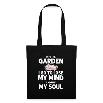 Citation de jardin dans le jardin je vais - Sac en tissu - noir - Devant