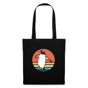 Pinguin - Stoffbeutel - Schwarz - Vorne