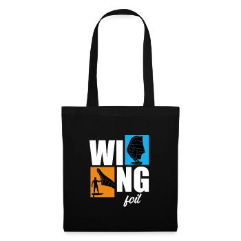 Wing Surf Wingfoil Wingsurf Retro - Tote Bag - black - Front