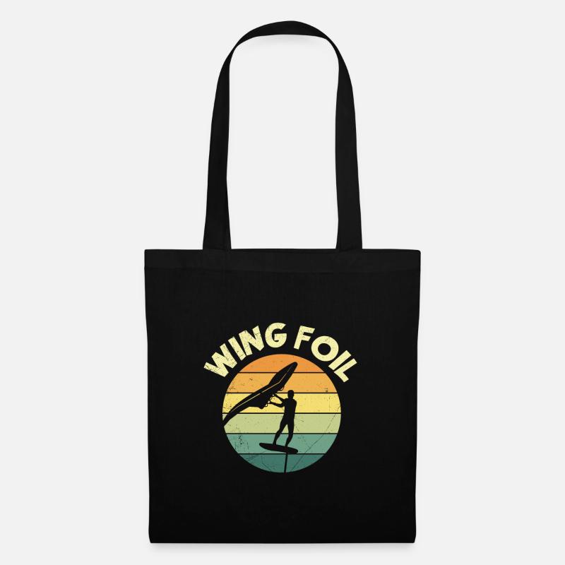 Wing Foil Retro Wing Surf - Stoffbeutel - Schwarz