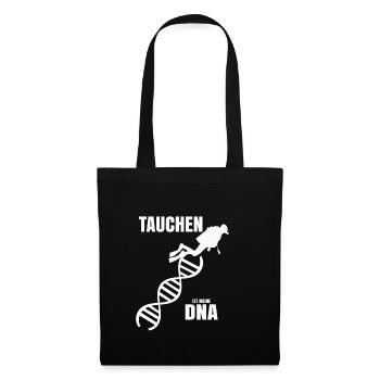 Tauchen ist meine DNA als Geschenk schenken - Stoffbeutel - Schwarz - Vorne