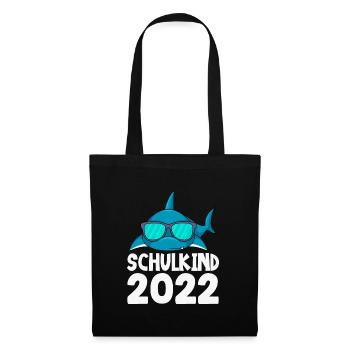 Schulkind 2022 Einschulung Junge - Stoffbeutel - Schwarz - Vorne
