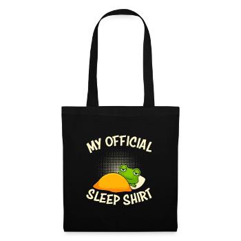 Ma chemise de couchage officielle grenouille endormie - Sac en tissu - noir - Devant