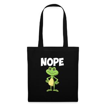 Nope! Humor Frog Sarcasm Simply no - Tote Bag - black - Front
