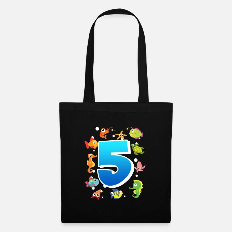 5. Geburtstag Junge 5 Jahre - Stoffbeutel - Schwarz