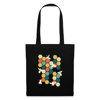 Honeycombs Beehive Beekeeper - Tote Bag - black - Front