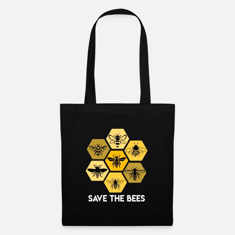 Save the Bees - Rettet die Bienen Imker - Stoffbeutel - Schwarz