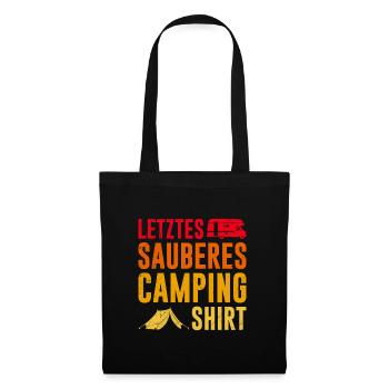 Last Clean Camping Shirt Camping Man - Tote Bag - black - Front