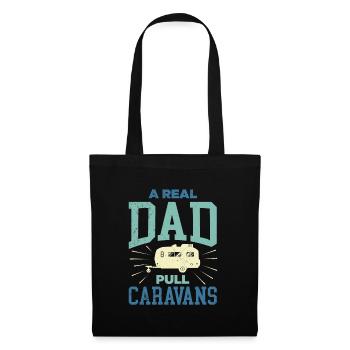 Un vrai papa tire caravane camping-car - Sac en tissu - noir - Devant