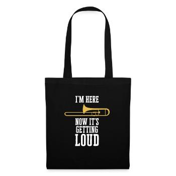 Trombone - Sac en tissu - noir - Devant