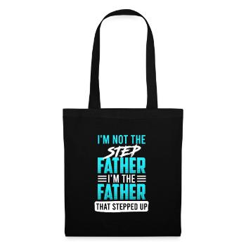 Stiefvater Spruch Bonus Papa Bonus Vater - Stoffbeutel - Schwarz - Vorne