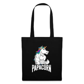 Papacorn Unicorn Father-to-be Dad - Tote Bag - black - Front