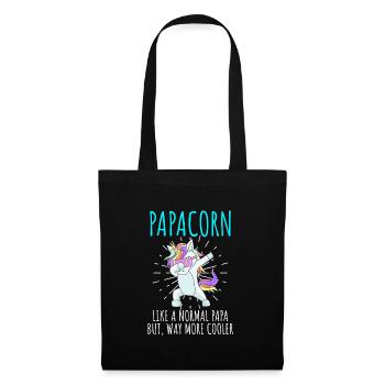 Papacorn cool papa et papa - Sac en tissu - noir - Devant