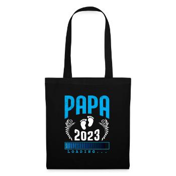 Papa 2023 loading werdender Papa 2023 - Stoffbeutel - Schwarz - Vorne