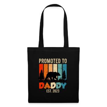 Promu papa 2023 expectant papa 2023 - Sac en tissu - noir - Devant