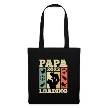Papa 2023 loading werdender Papa 2023 - Stoffbeutel - Schwarz - Vorne