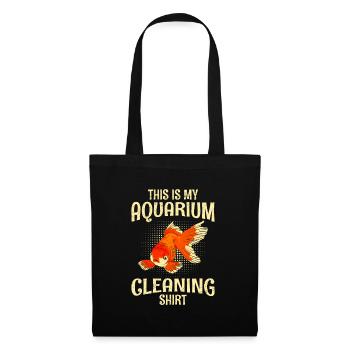 Plâtre d’aquarium - Sac en tissu - noir - Devant