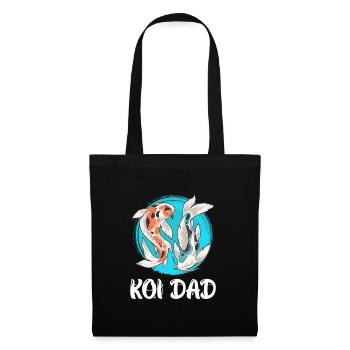 Koi Dad Étang de poissons Koi Pond - Sac en tissu - noir - Devant