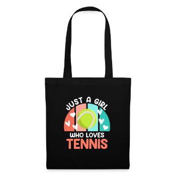 Juste une fille qui aime le tennis - Sac en tissu - noir - Devant