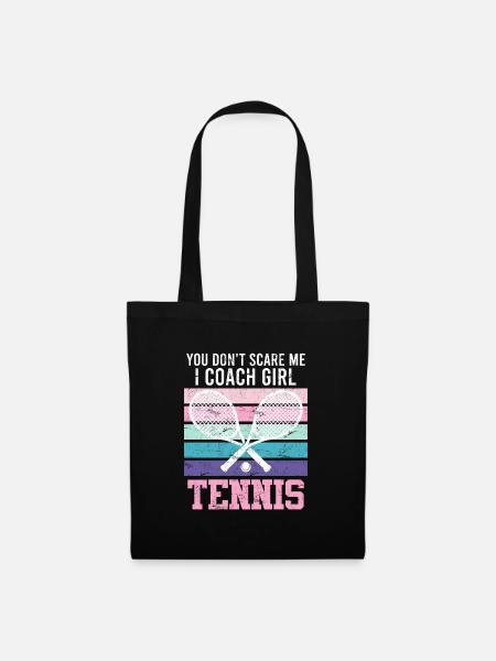 Tennistrainerin I coach Girl Tennis - Stoffbeutel - Schwarz