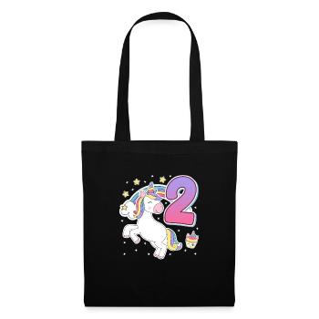 2 years 2nd birthday girl - Tote Bag - black - Front