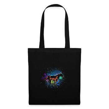 Dressage Cavaliers Cavaliers Chevaux Filles - Sac en tissu - noir - Devant
