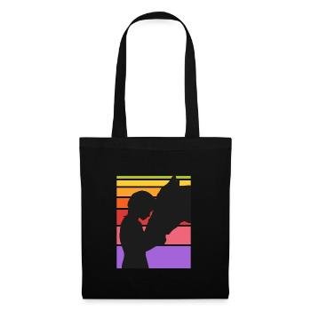 Cavalier Cheval Amour Chevaux Filles Sport équestre - Sac en tissu - noir - Devant