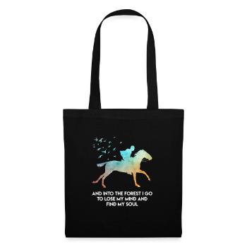 Citation équestre Equestrian Horse Girls - Sac en tissu - noir - Devant