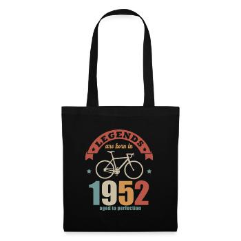 Radsport-Jubiläum Jahrgang 1952 70 Jahre - Stoffbeutel - Schwarz - Vorne
