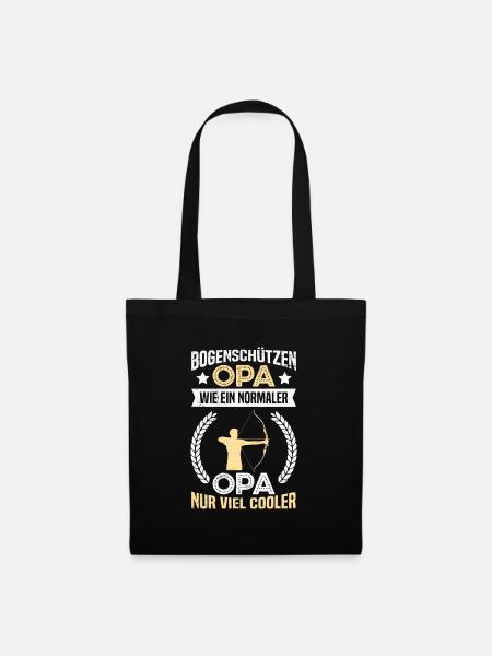 Bogenschützen Opa - Stoffbeutel - Schwarz