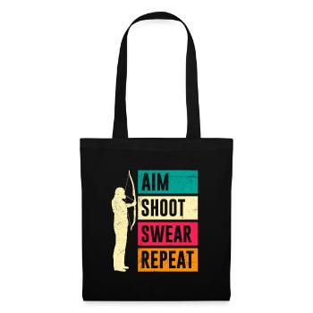 Aim Solve Swearing Again Archery - Tote Bag - black - Front