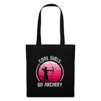 Cool Girls Go Archery Ladies - Tote Bag - black - Front
