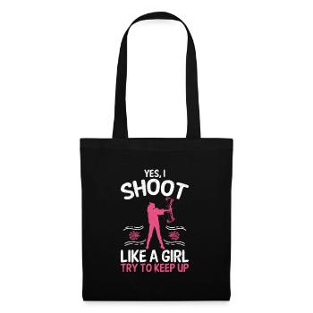 Oui je tire comme une fille archer - Sac en tissu - noir - Devant