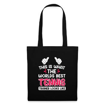 This is what the best tennis coach in the world looks like - Tote Bag - black - Front