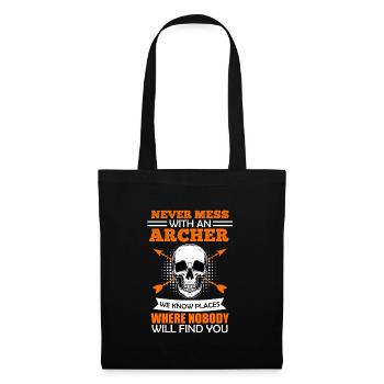 Don't mess with archers - Tote Bag - black - Front