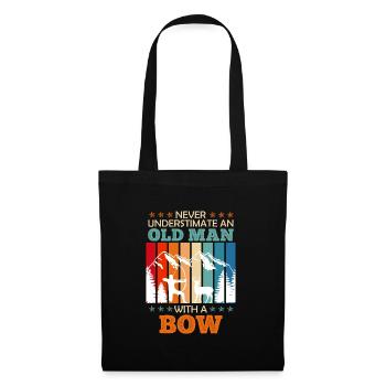 Old Man with Bow Longbow Archer - Tote Bag - black - Front